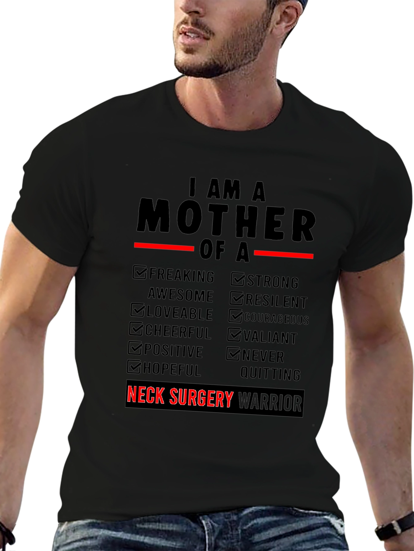 Neck Surgery Warrior Mother T-Shirt