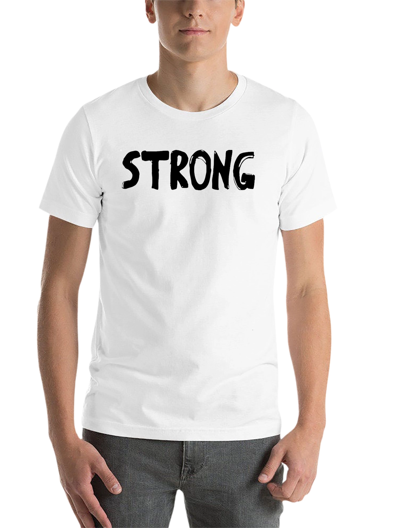 Strong Graphic Tee - Mens Black T-Shirt