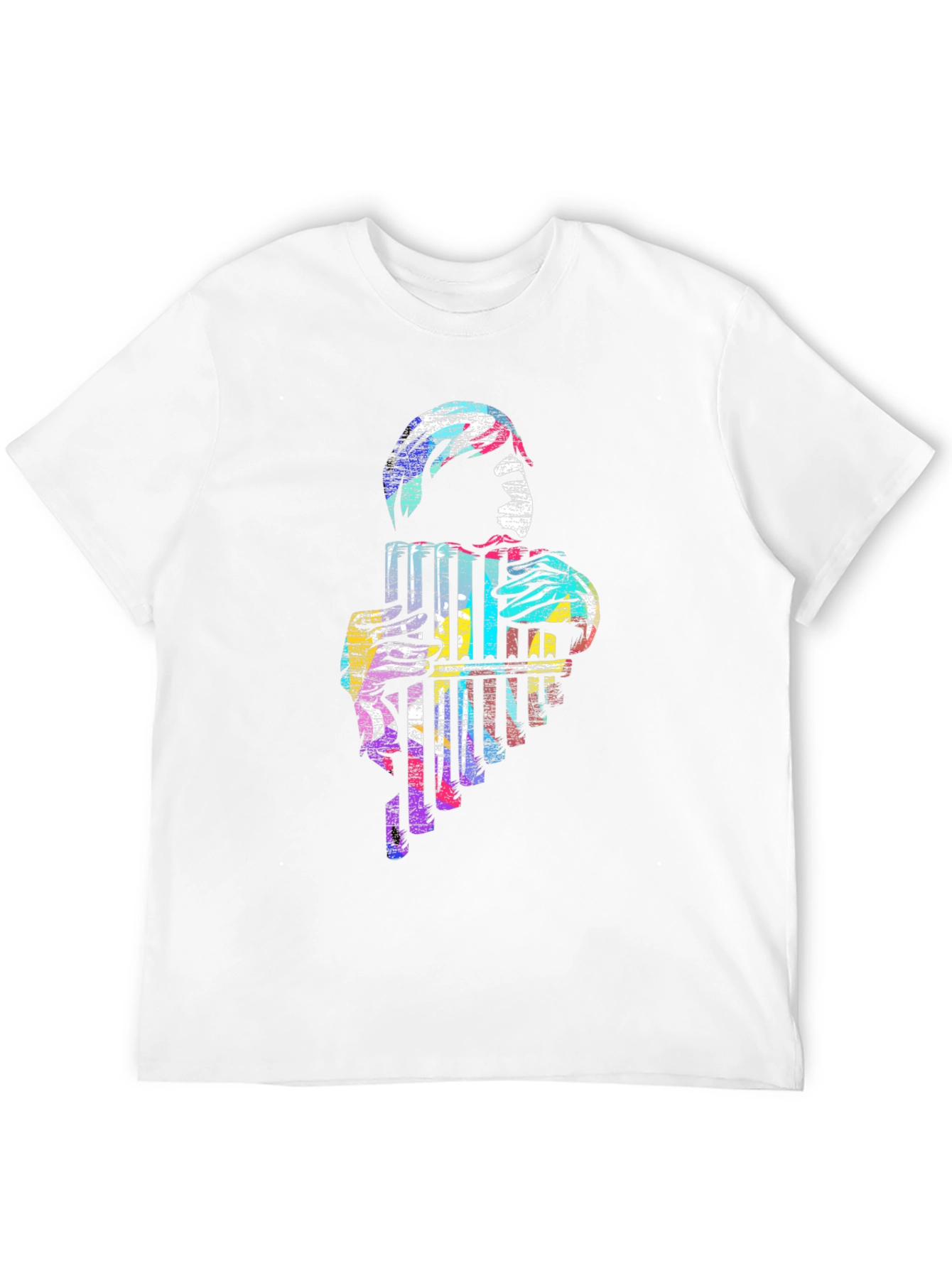 Abstract Pan Flute Graphic T-Shirt