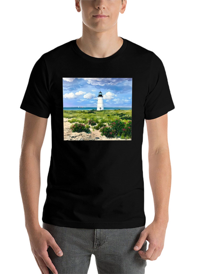 Lighthouse Landscape Graphic Tee - Coastal Style T-Shirt