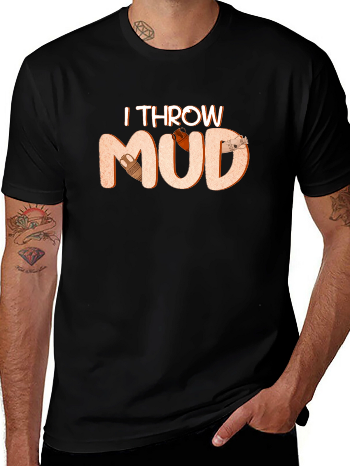 I Throw Mud T-Shirt Pottery Theme
