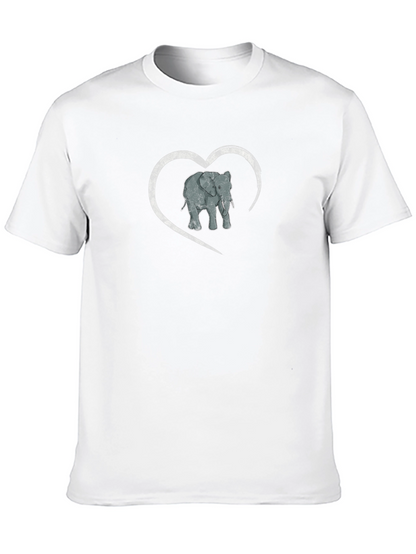 Elephant Heart Graphic Mens T-Shirt