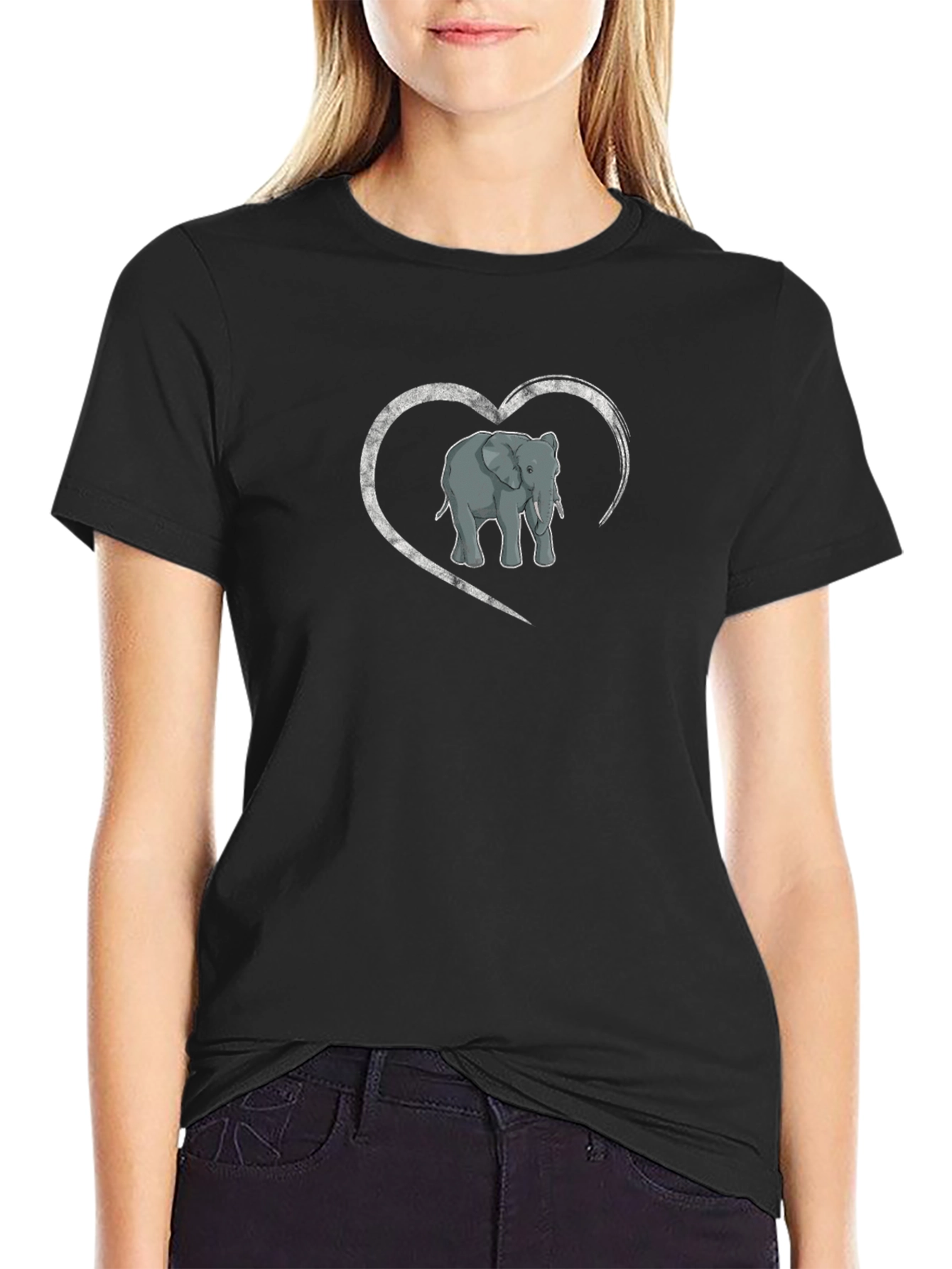 Elephant Heart Graphic Mens T-Shirt