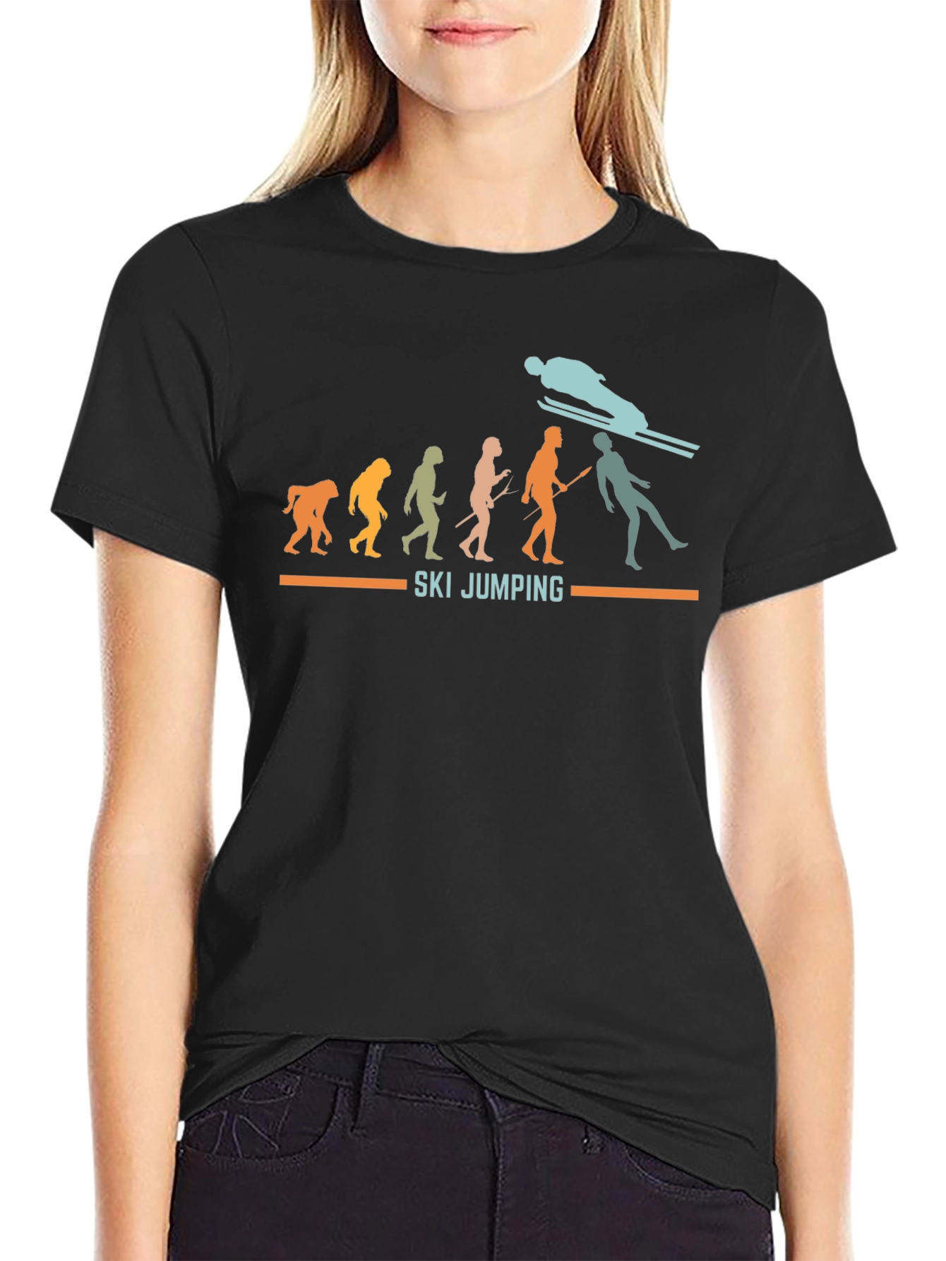 Ski Jumping Evolution Graphic Tee