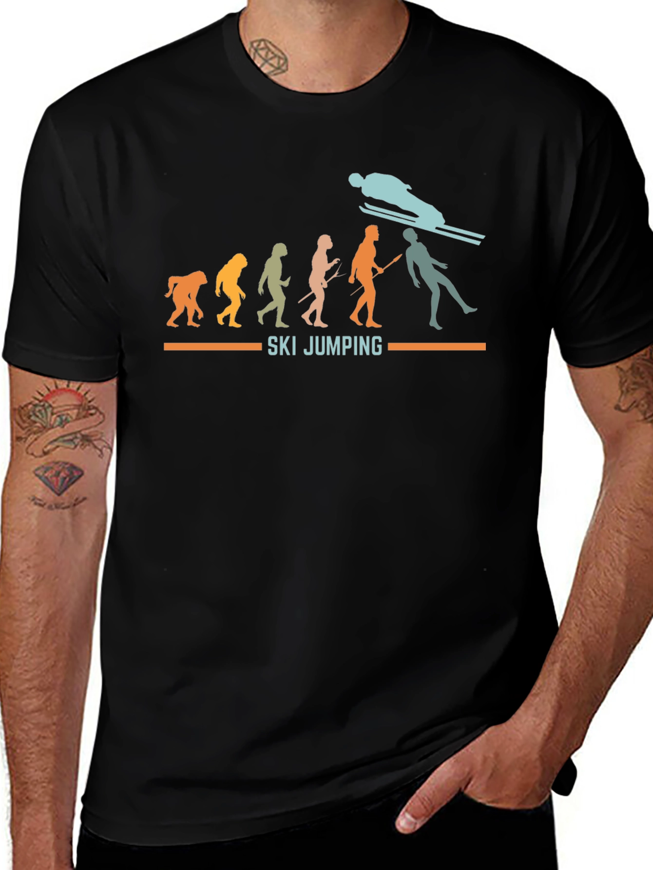 Ski Jumping Evolution Graphic Tee