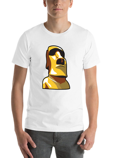 Moai Statue Graphic T-Shirt - Black Cotton Tee