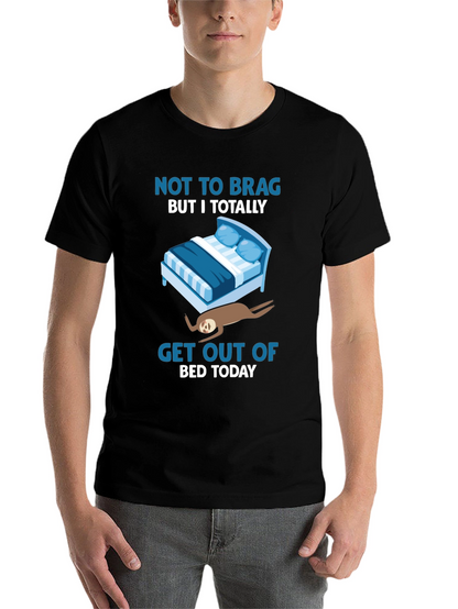Funny Sloth Bed T-Shirt - Lazy Days Tee