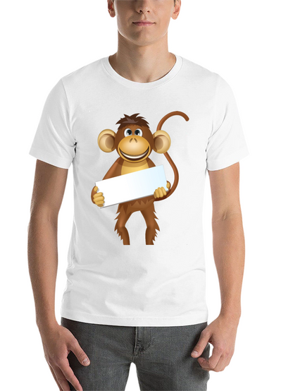 Monkey Graphic Tee - Black Cotton T-Shirt
