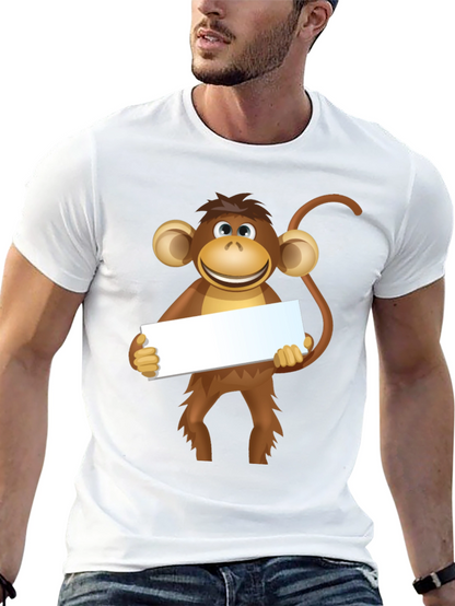 Monkey Graphic Tee - Black Cotton T-Shirt
