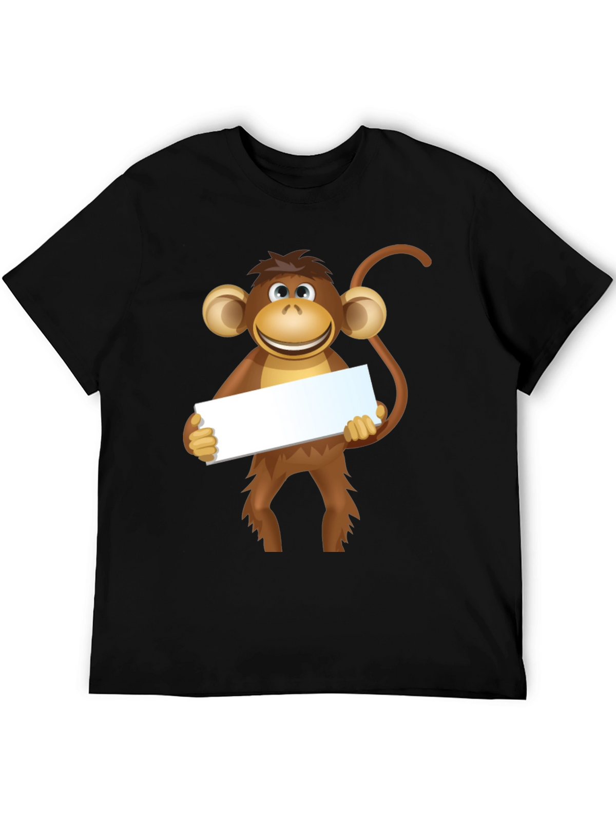 Monkey Graphic Tee - Black Cotton T-Shirt