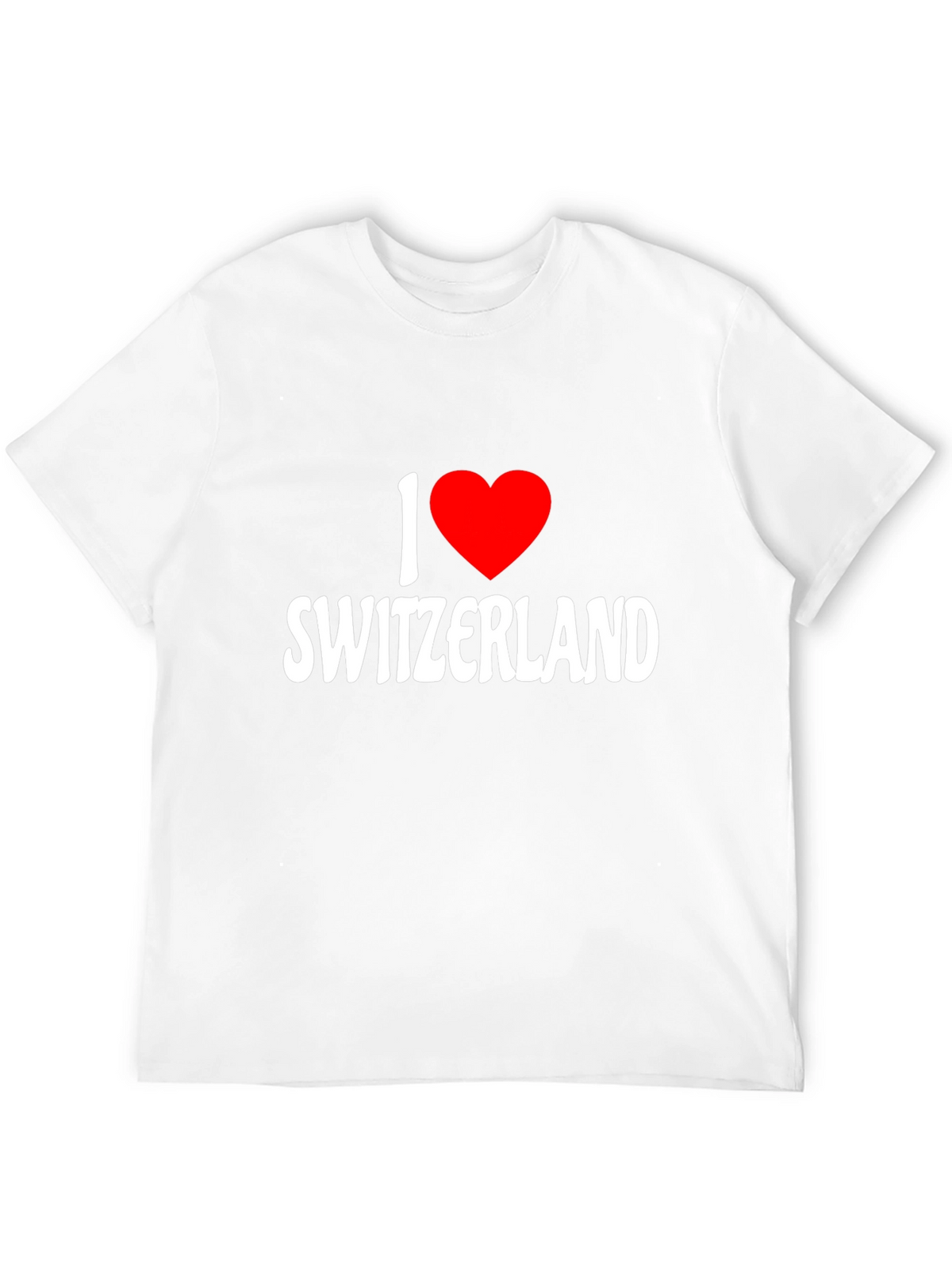 I Love Switzerland Graphic Black T-Shirt