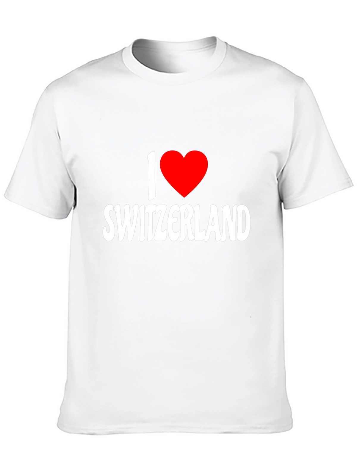 I Love Switzerland Graphic Black T-Shirt