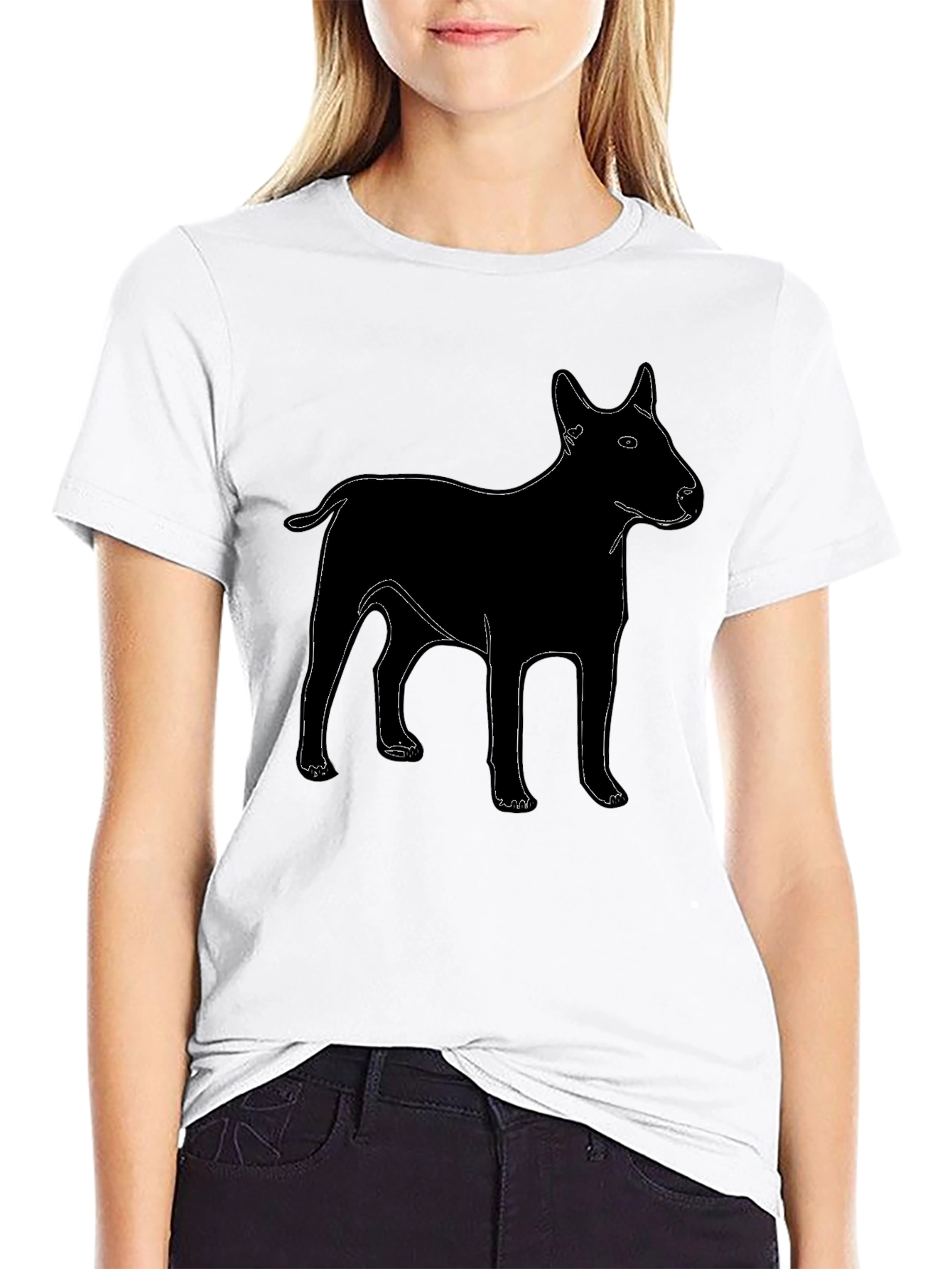 Dog Graphic T-Shirt - Black