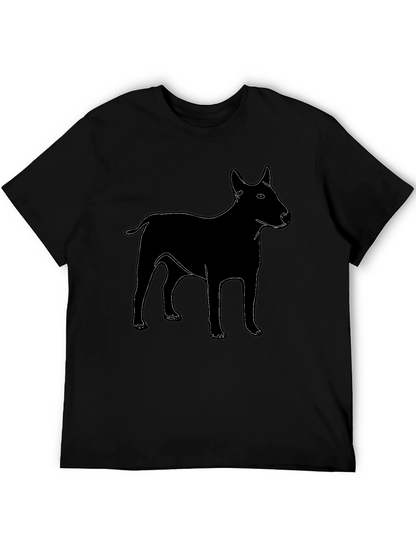 Dog Graphic T-Shirt - Black