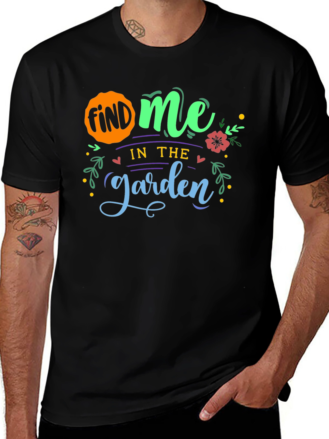 Find Me In The Garden T-Shirt - Black