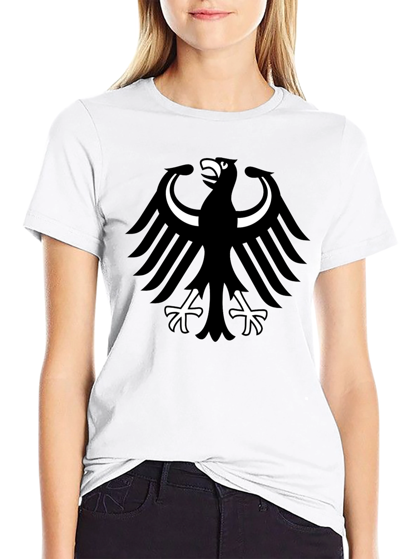 Black T-Shirt with Eagle Graphic