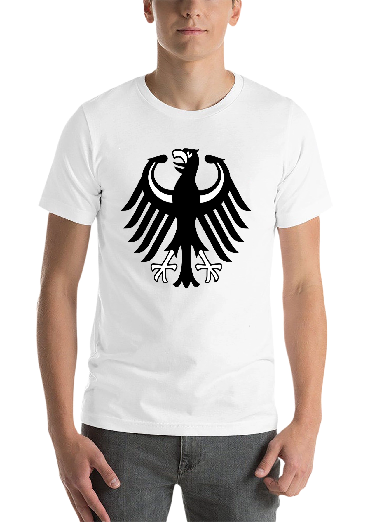 Black T-Shirt with Eagle Graphic