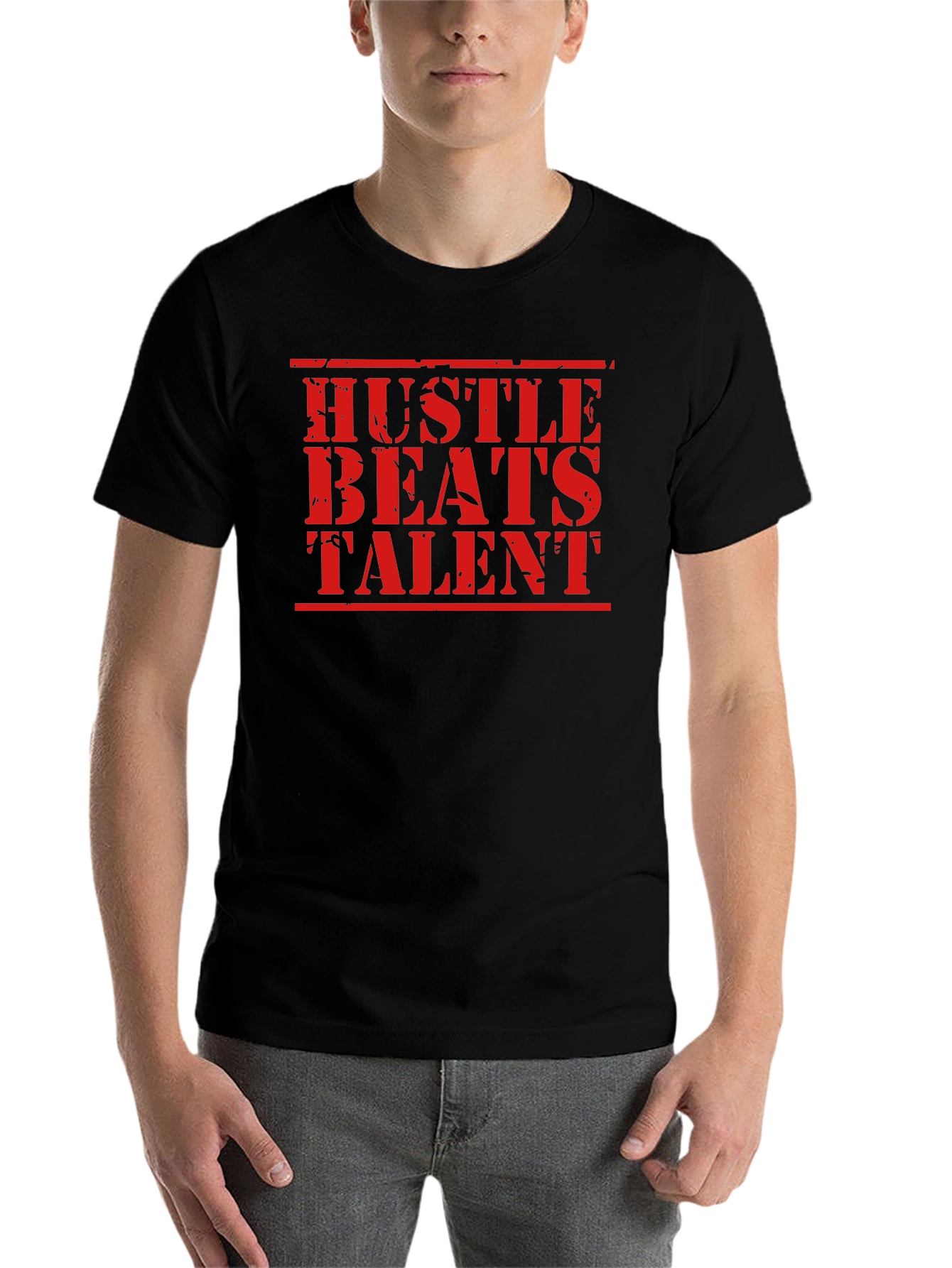 Hustle Beats Talent Graphic T-Shirt
