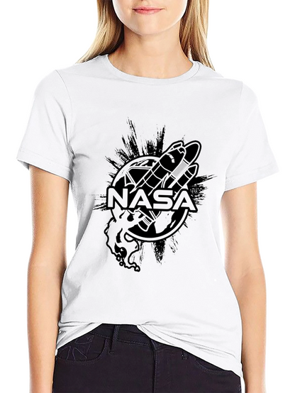 NASA Space Shuttle Graphic Black T-Shirt