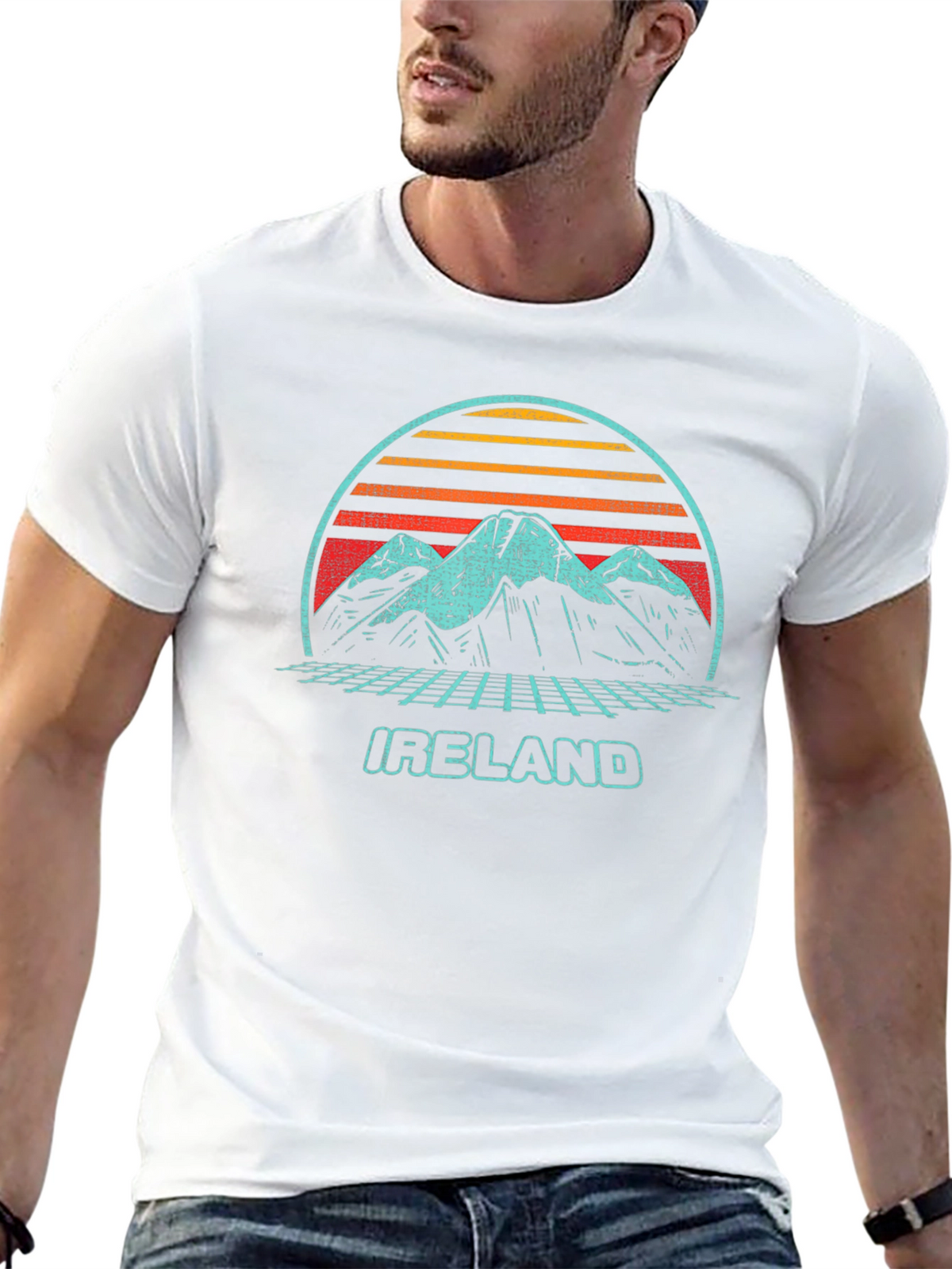 Retro Ireland Mountains T-Shirt