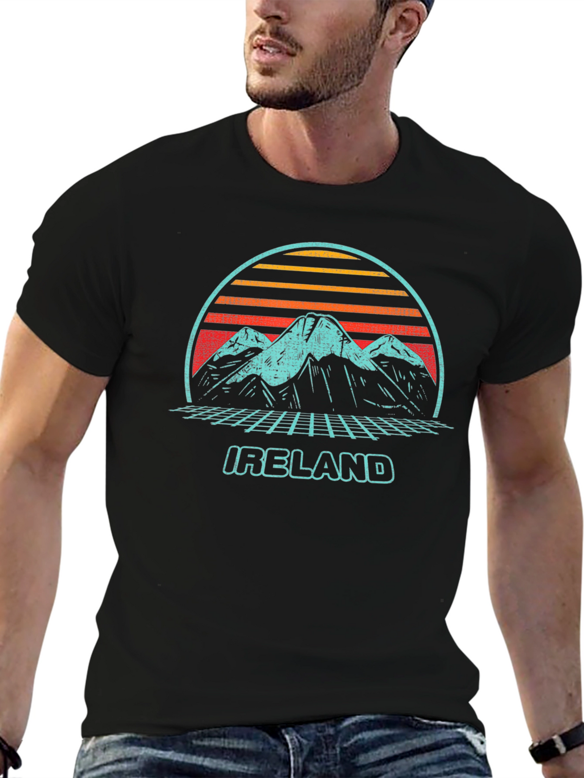 Retro Ireland Mountains T-Shirt