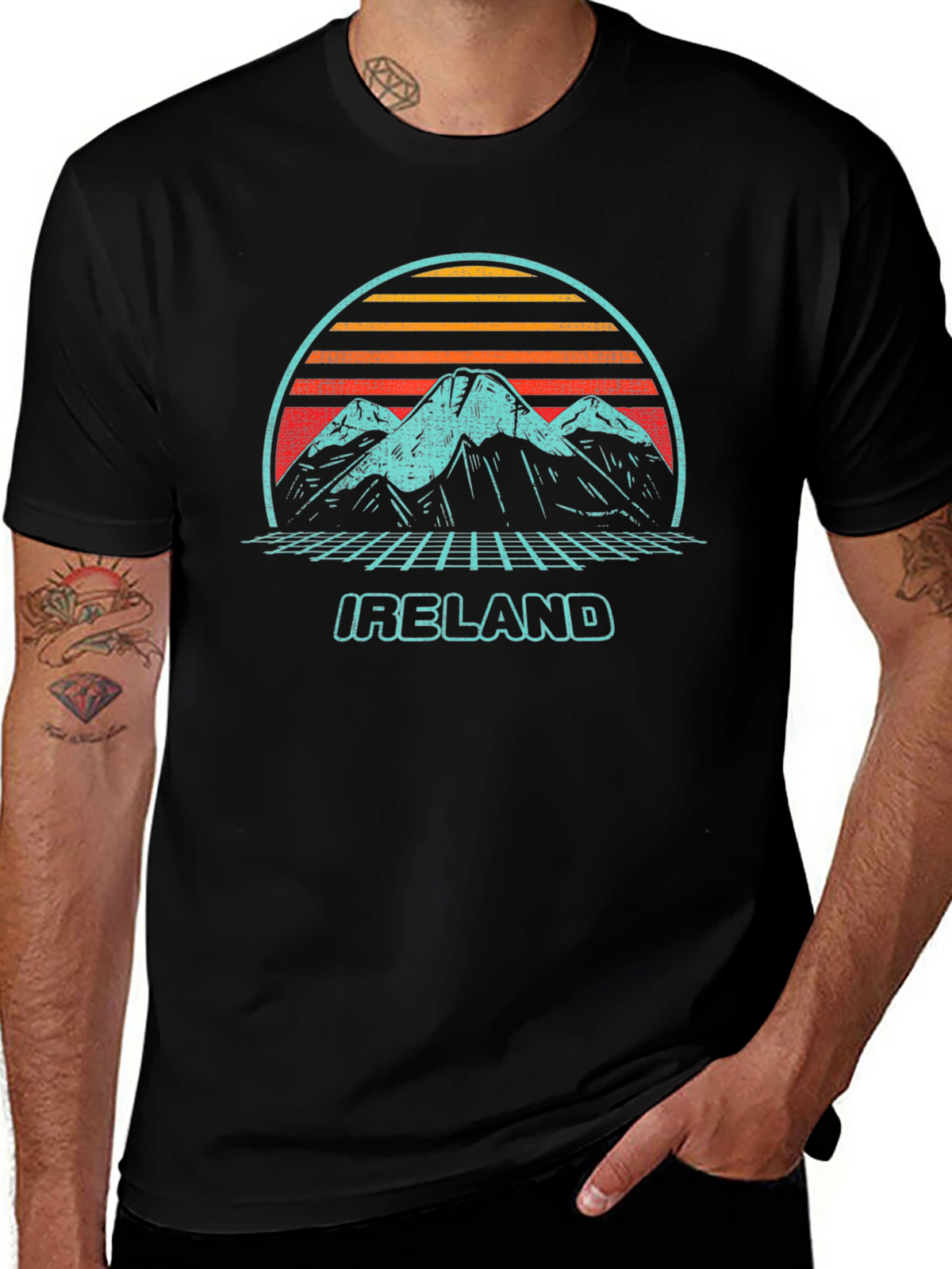 Retro Ireland Mountains T-Shirt