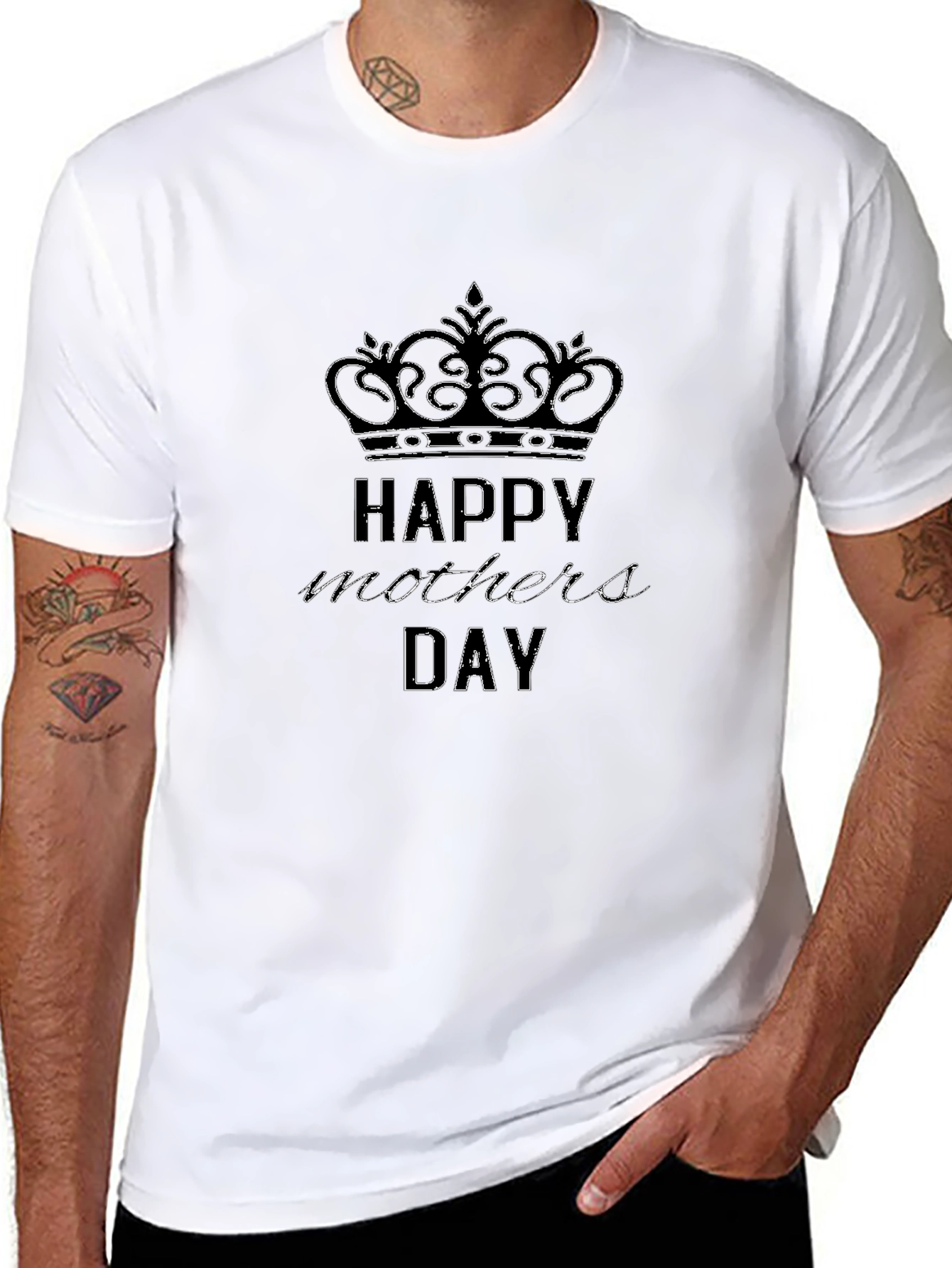 Happy Mothers Day T-Shirt - Crown Design