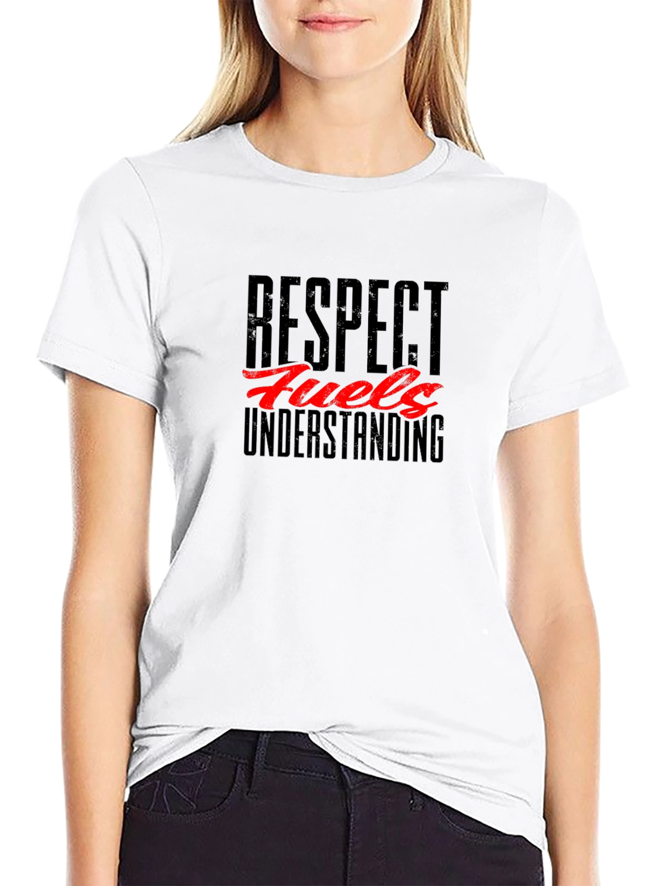 Respect Fuels Understanding Black Graphic T-Shirt
