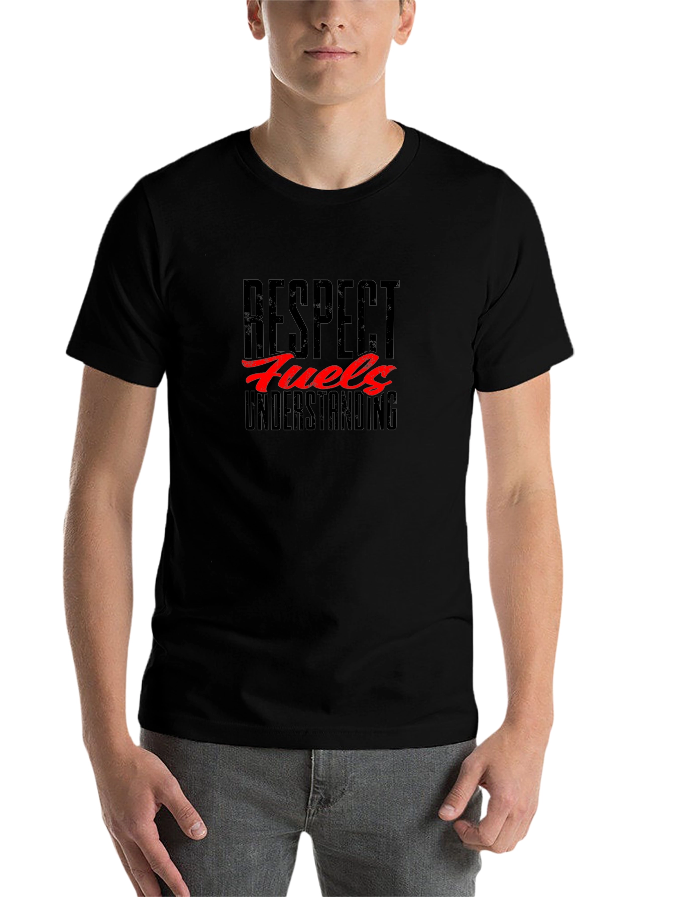 Respect Fuels Understanding Black Graphic T-Shirt