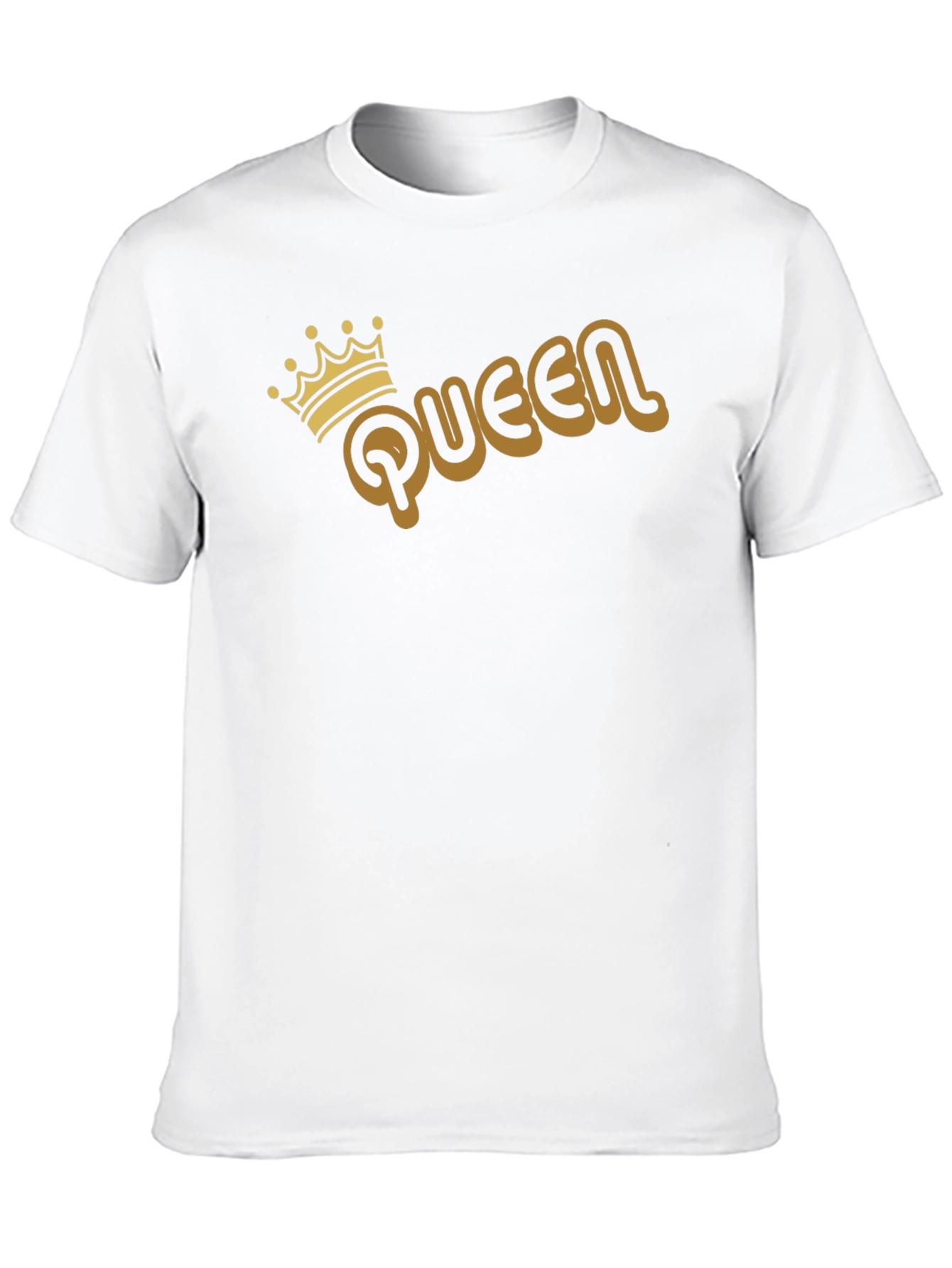 Queen Graphic Tee - Gold Print on Black