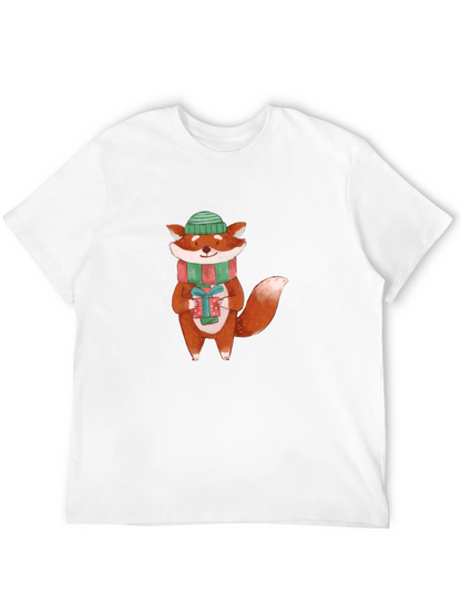 Festive Fox Graphic Tee - Holiday Cheer