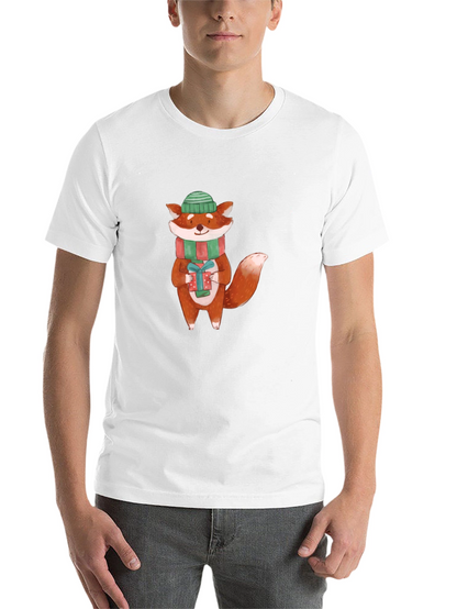 Festive Fox Graphic Tee - Holiday Cheer