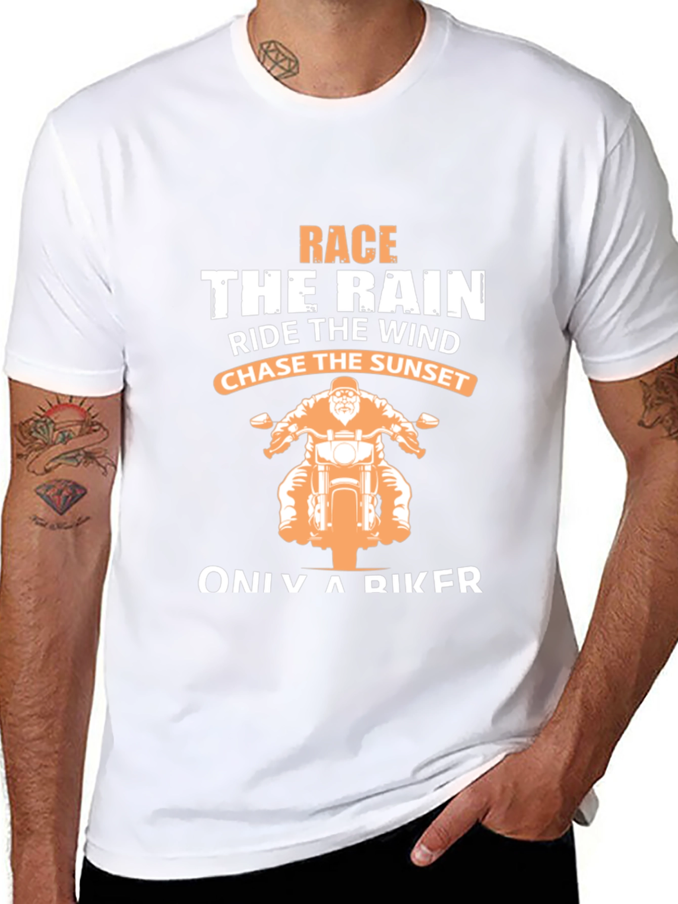 Biker T-Shirt: Race The Rain