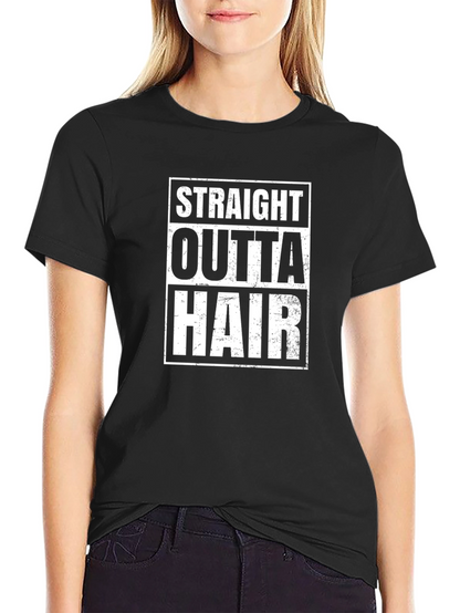 Straight Outta Hair Funny Graphic T-Shirt