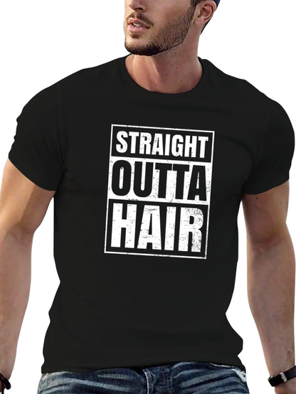 Straight Outta Hair Funny Graphic T-Shirt