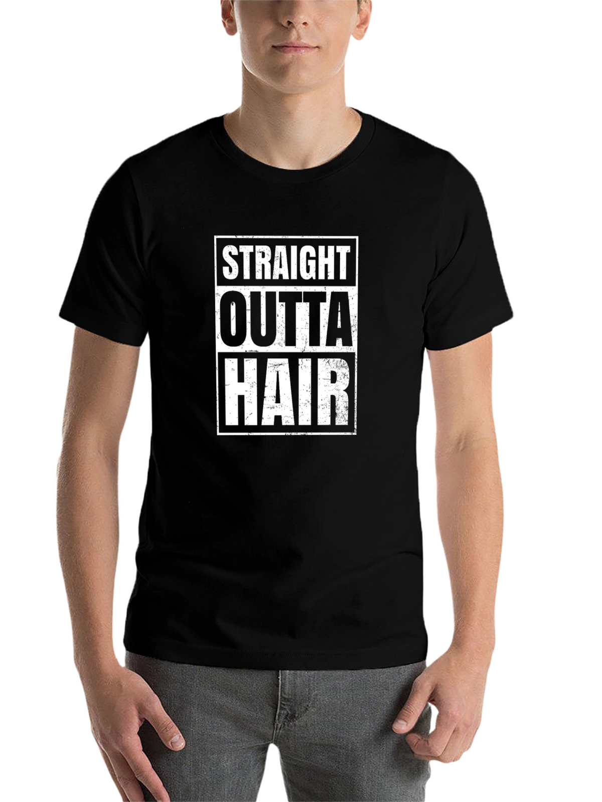 Straight Outta Hair Funny Graphic T-Shirt