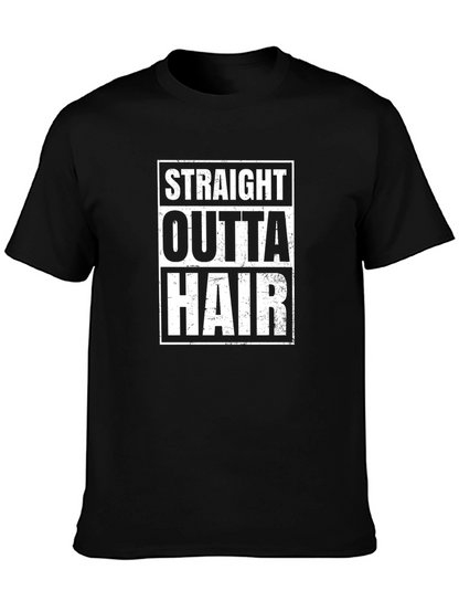 Straight Outta Hair Funny Graphic T-Shirt