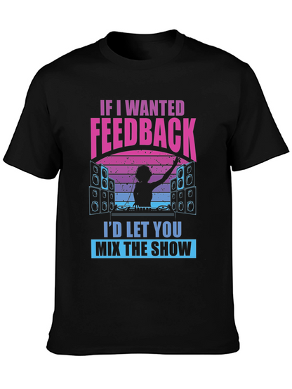 DJ Feedback Graphic Tee - Funny Music Mixer Shirt