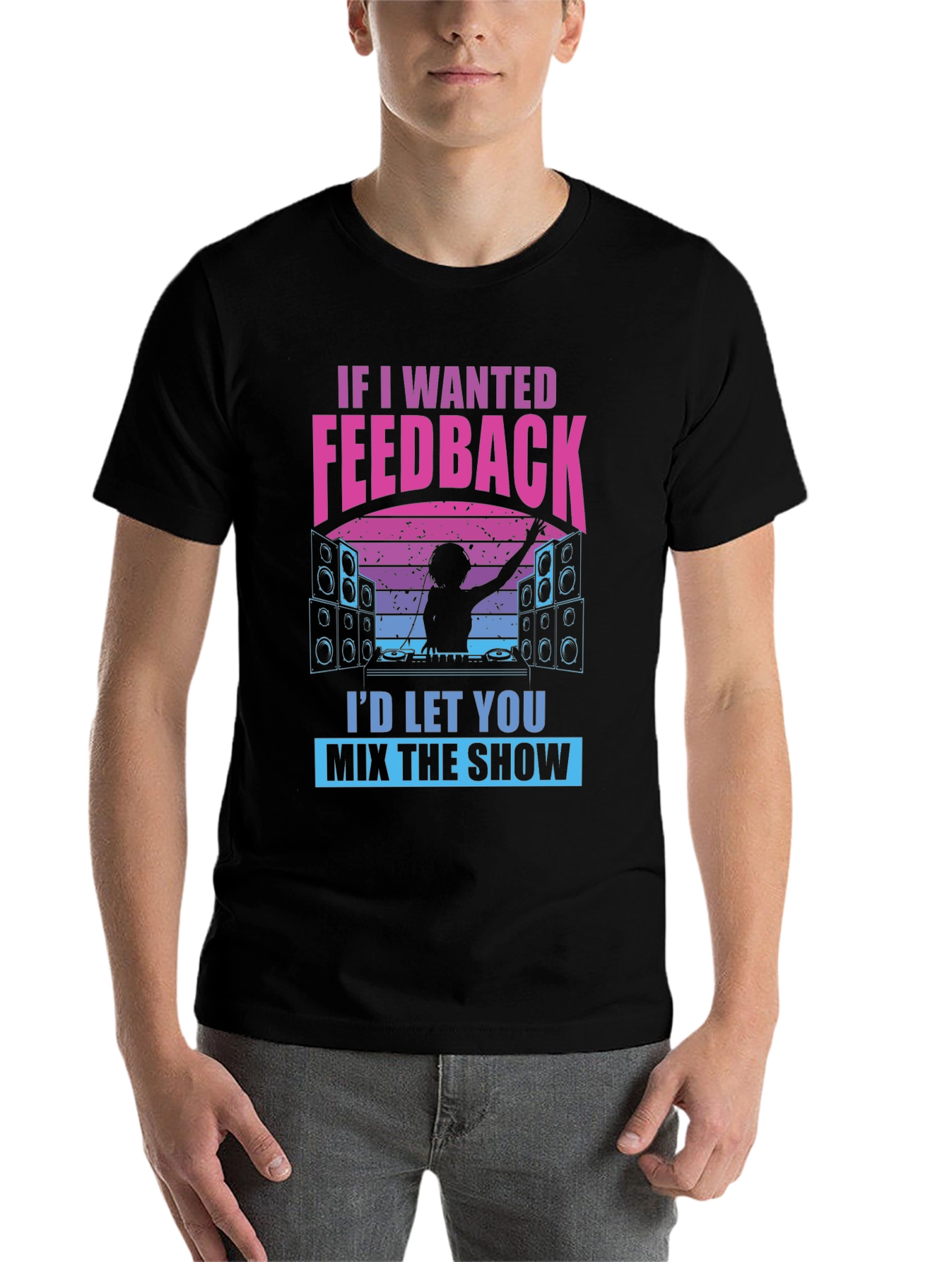 DJ Feedback Graphic Tee - Funny Music Mixer Shirt