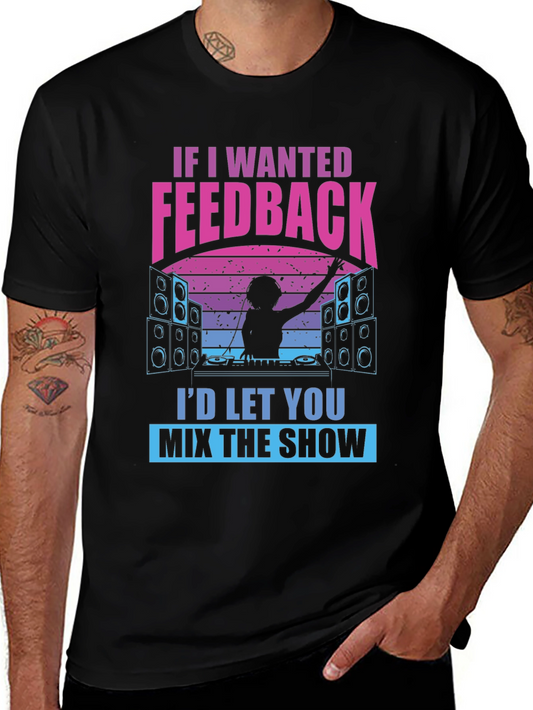 DJ Feedback Graphic Tee - Funny Music Mixer Shirt