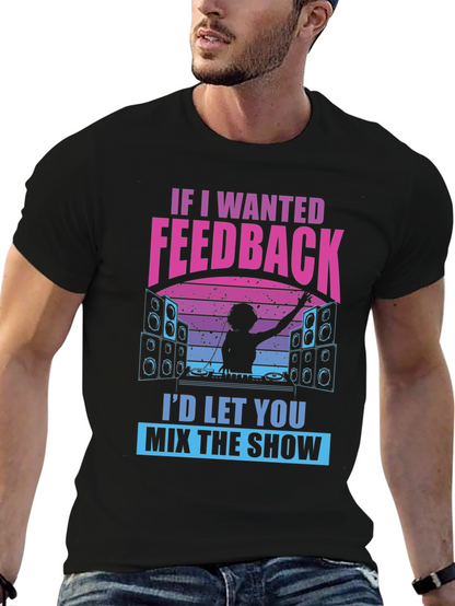 DJ Feedback Graphic Tee - Funny Music Mixer Shirt