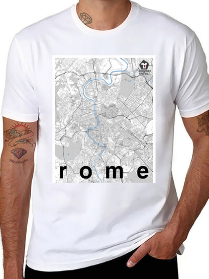 Rome City Map T-Shirt - Urban Explorer Style
