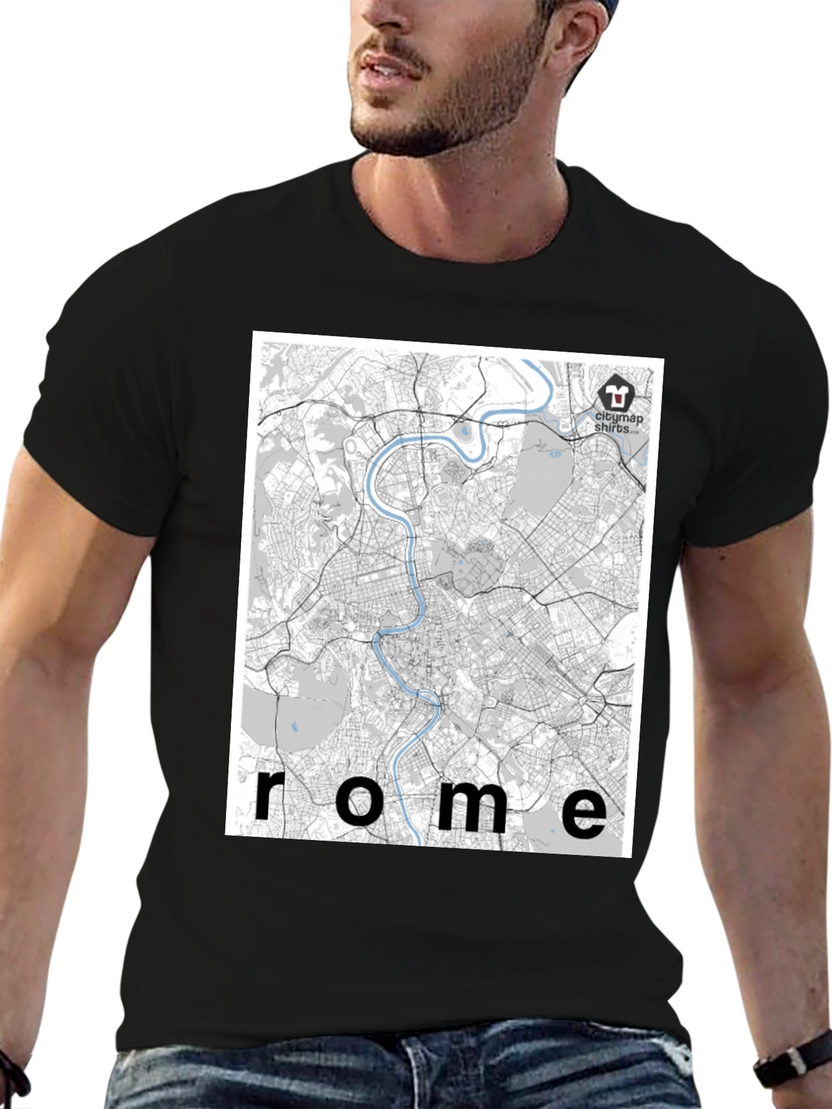 Rome City Map T-Shirt - Urban Explorer Style