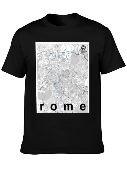 Rome City Map T-Shirt - Urban Explorer Style