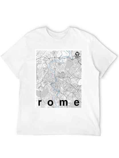 Rome City Map T-Shirt - Urban Explorer Style