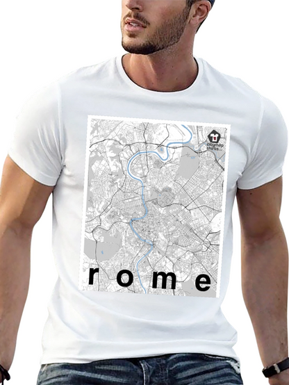 Rome City Map T-Shirt - Urban Explorer Style