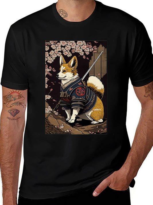 Samurai Corgi Graphic Tee