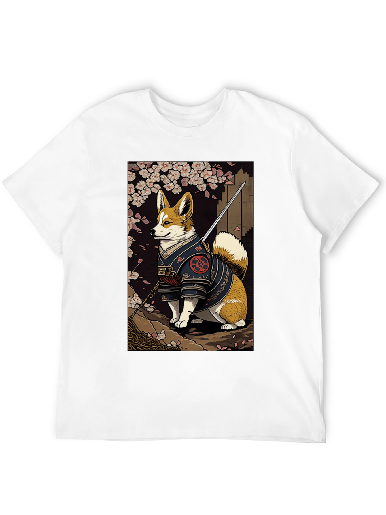 Samurai Corgi Graphic Tee