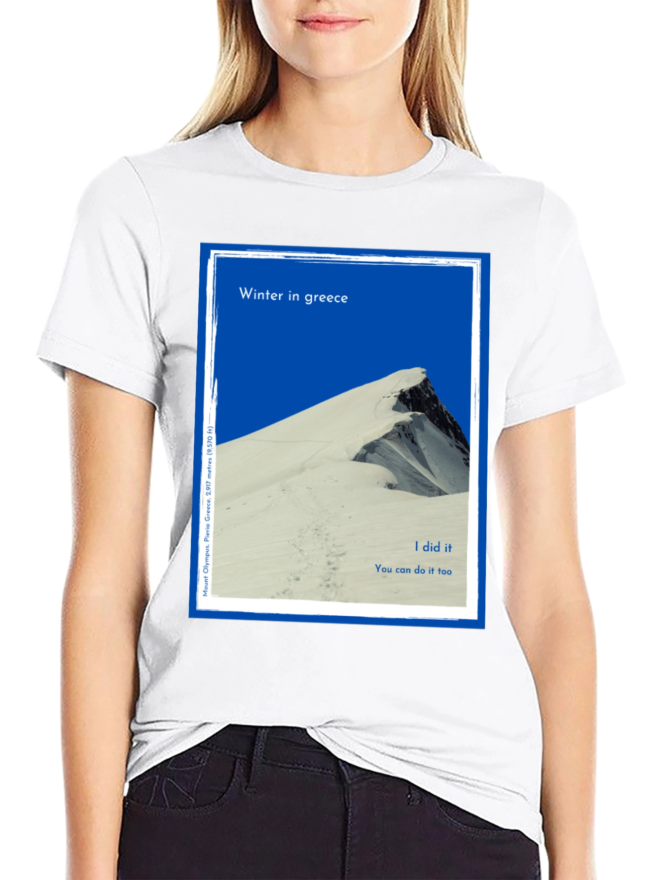 Winter Greece Mountain T-Shirt