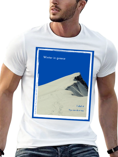 Winter Greece Mountain T-Shirt